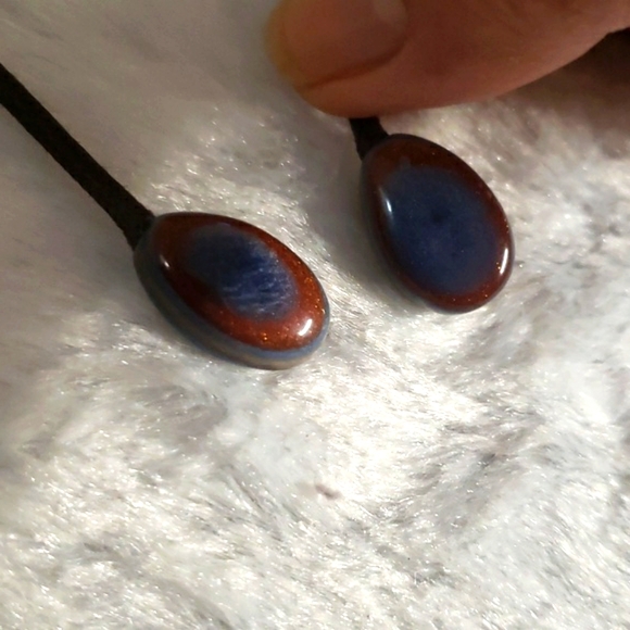 Beautiful Design, Colorful Hanging From a Leather Thread. Women's Necklace - Picture 8 of 12